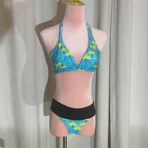 San Lorenzo Lotus Print Bikini Set